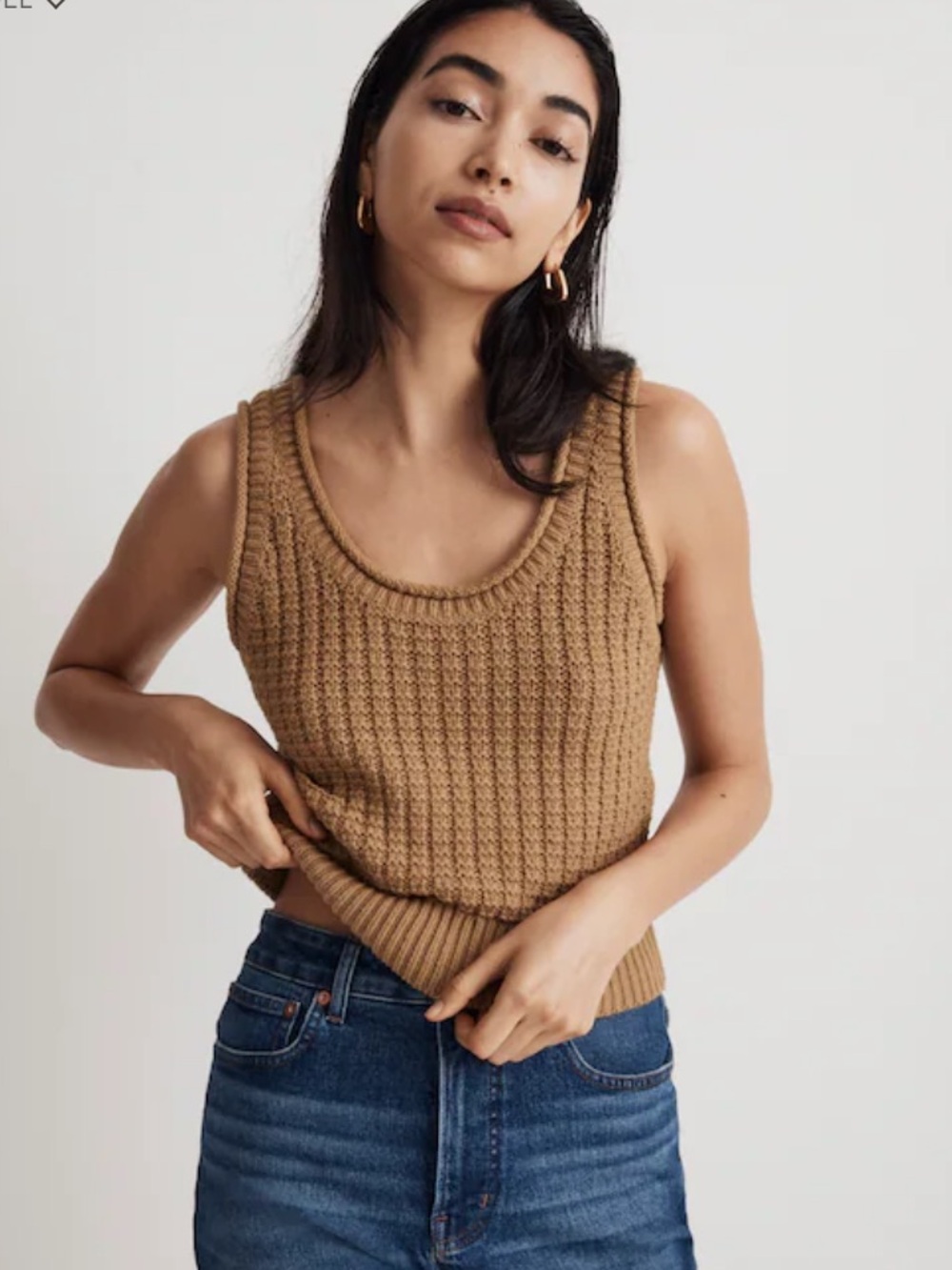 EUC Madewell Textured Stitch Sweater Tank